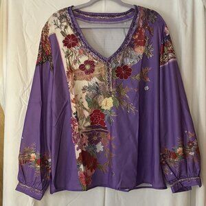FLORAL LONG SLEEVE BLOUSE